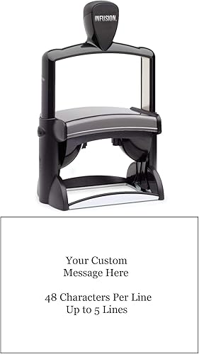 Infusion Sello de goma autoentintado con texto personalizado, elige entre 16 colores, 2.25 x 3.25 pulgadas