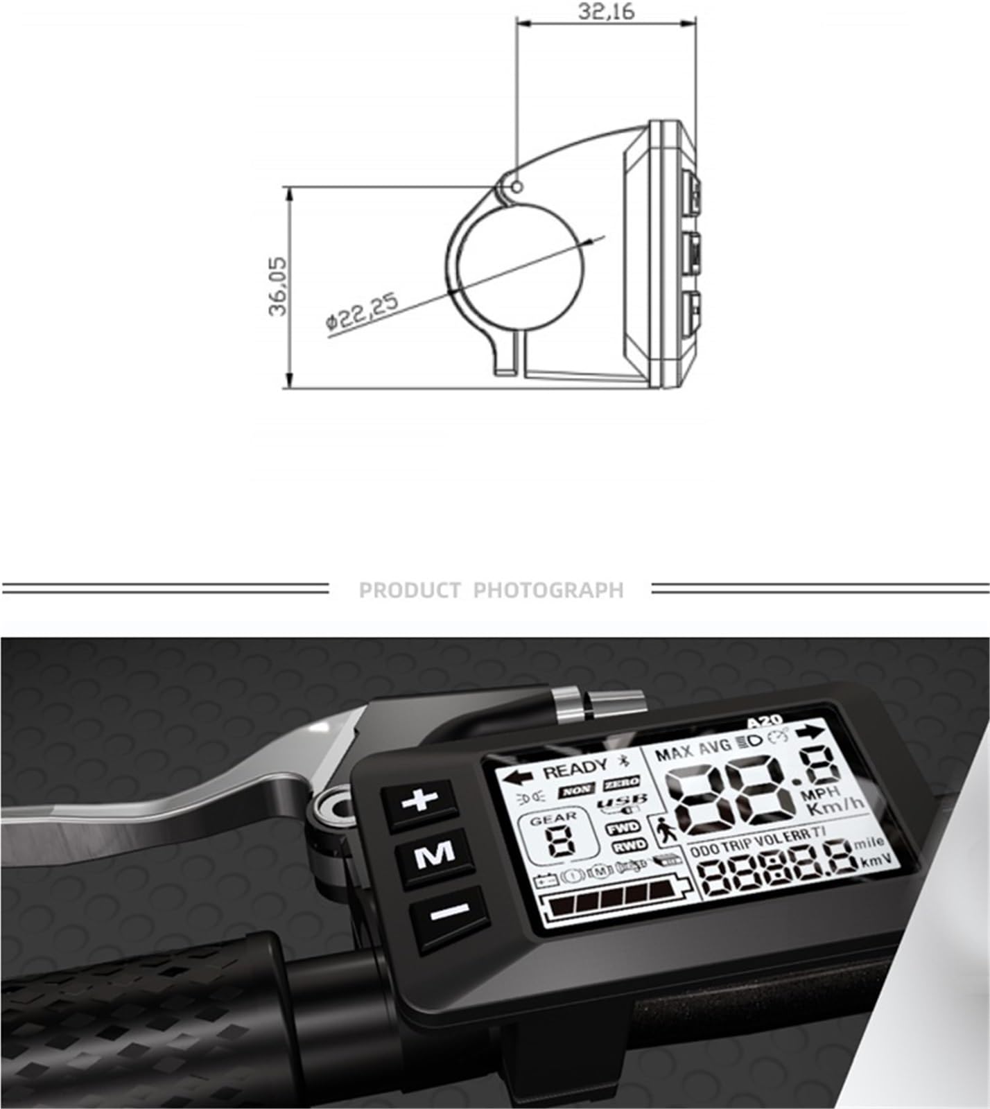 Pantalla para Ebike, Conversión De Pantalla LCD para E-Bike