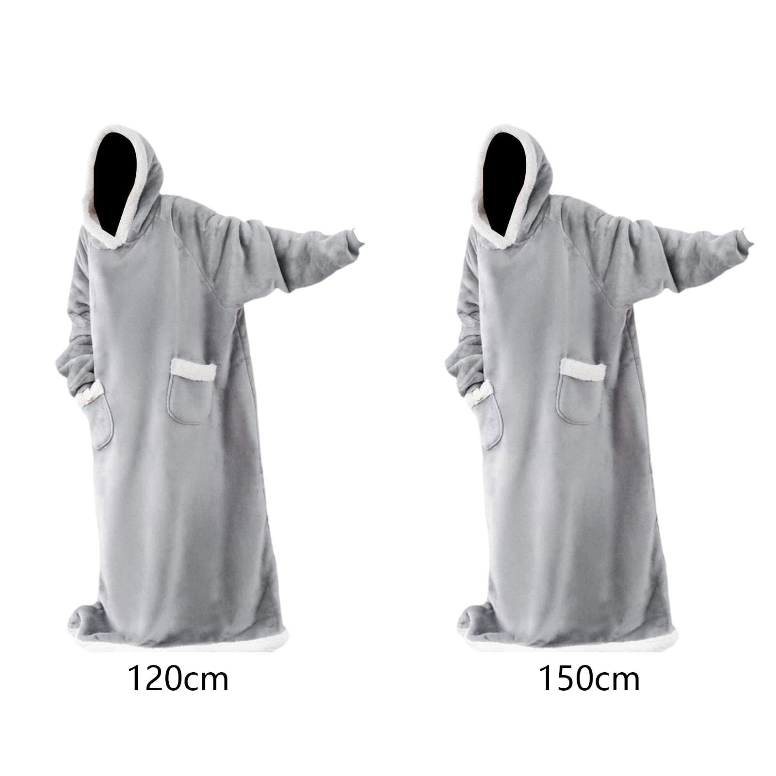 CALANDIS® Wearable Blanket Hoodie Sweatshirt Clothes Soft Loungewear Cozy Pajama Robes 120cm | Sleepwear & Robes | Intimates & Sleep | Womens Clothing 2