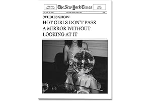 Cmoqtiv Vintage Trendy Newspaper Lucky Girl Syndrome Newspaper Canvas Wall Art Magazine...