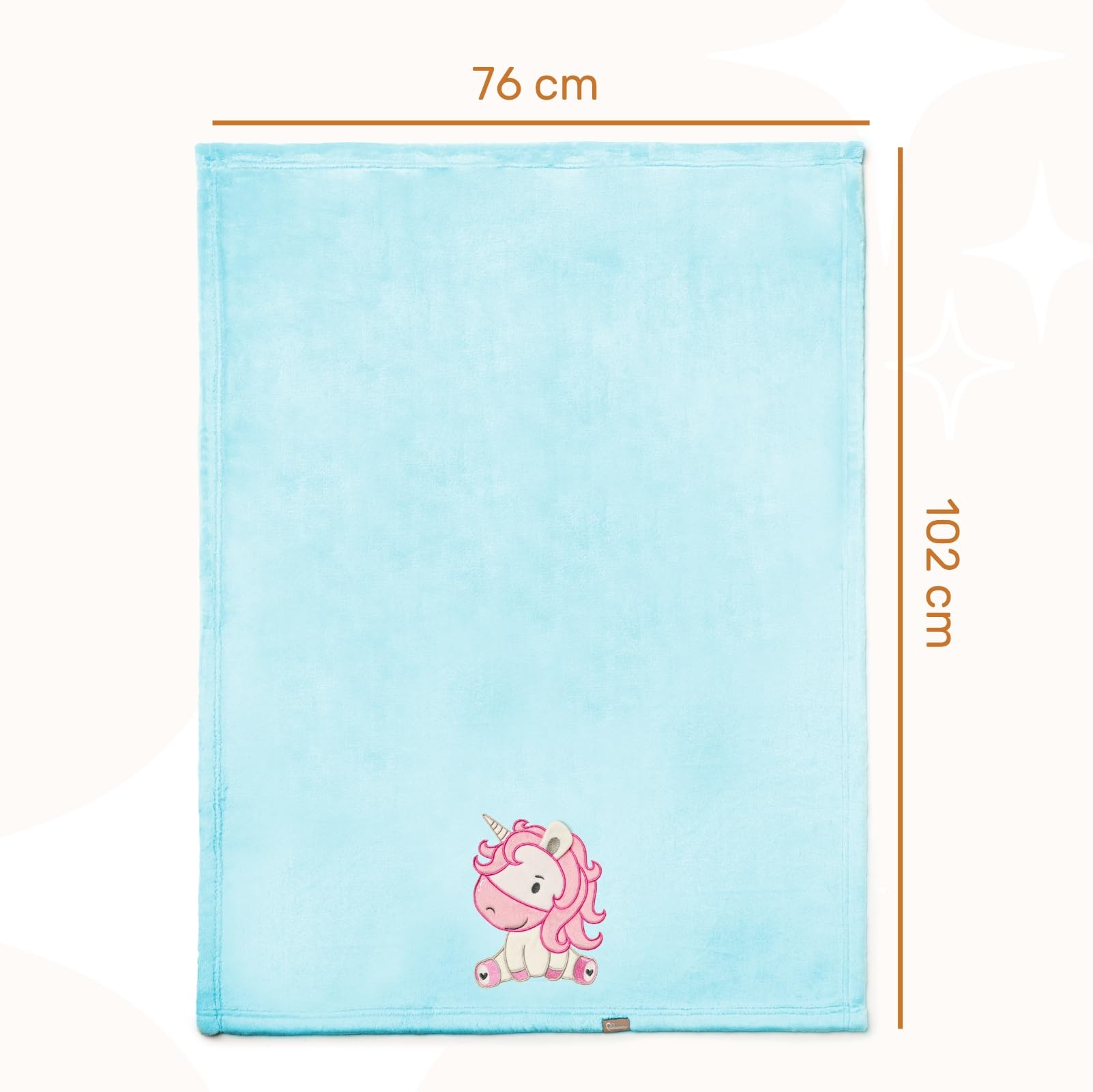 Be Mammy Warm Children Baby Cosy Blanket Baby Gift BE20-168 (Powder Blue - Unicorn) - Image 2