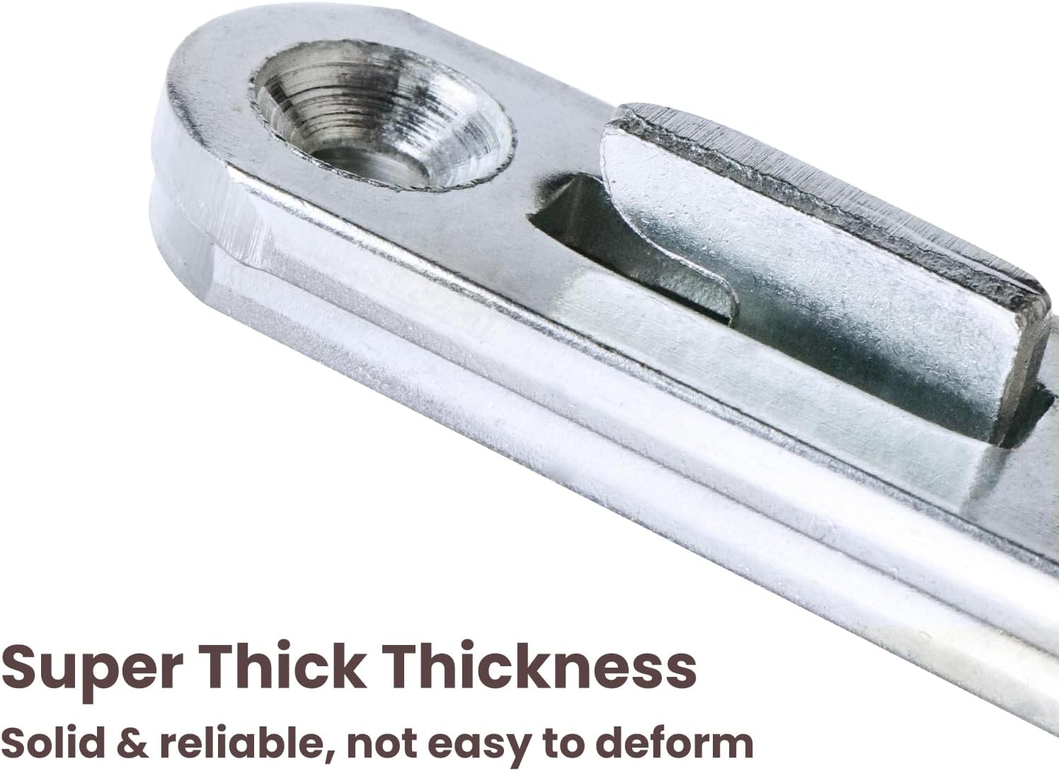 Antrader Wood Bed Rail Connecting Fittings, 5.1 Inch Zinc Round Bed Hooks | Set of 4,Snap-On Male-Female Interlock Design, Come With Complete Matching Screws,Hidden Mounting For Clean Furniture Look