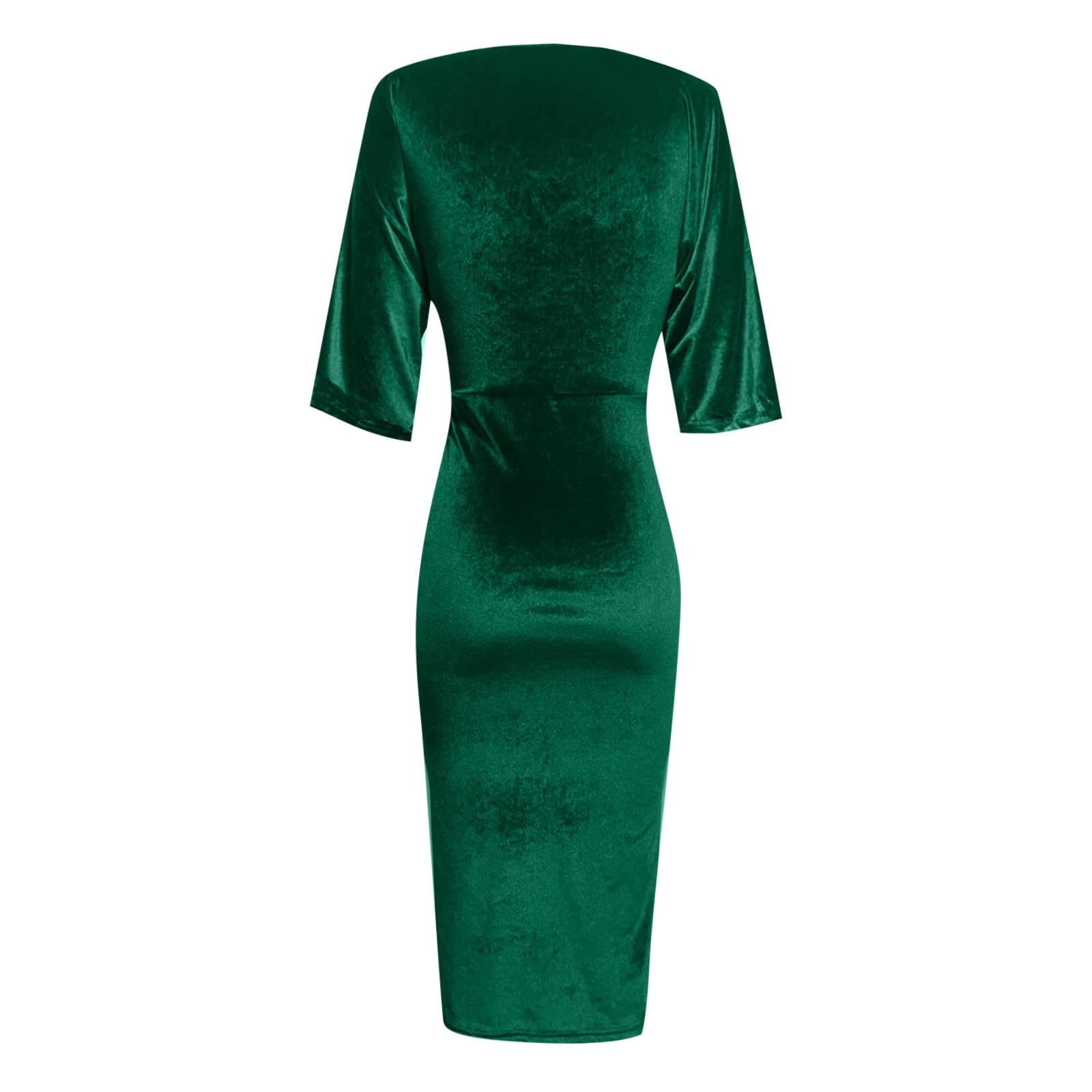 Vestido de noche sexy con cuello en V, falda irregular, vestido de terciopelo dorado