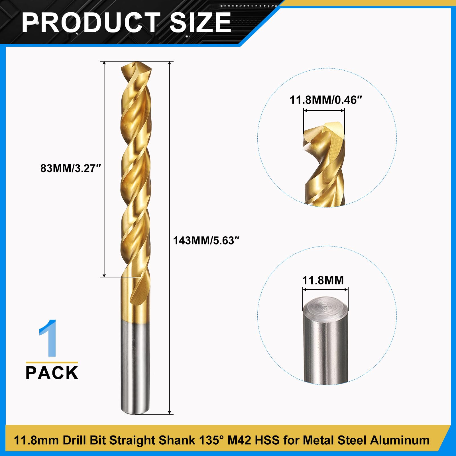 PATIKIL 11.8mm Drill Bit - Image 2
