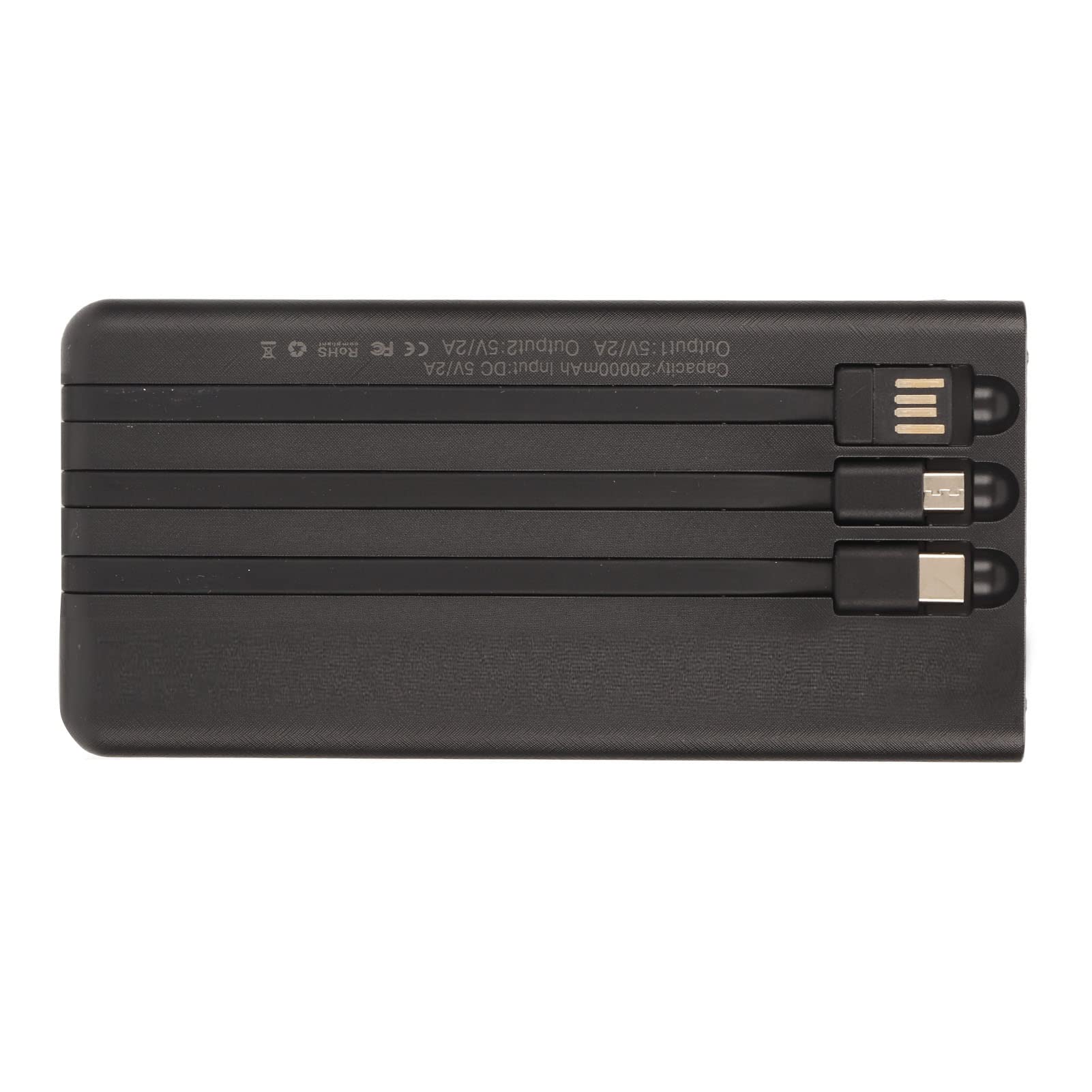 Banque d'alimentation Solaire, Chargeur de Téléphone Solaire Portable, 2 Ports USB, Port USB C, Port Micro USB, avec Lampe de Poche, pour la Randonnée en Plein Air, la Pêche, Les (Le Noir)