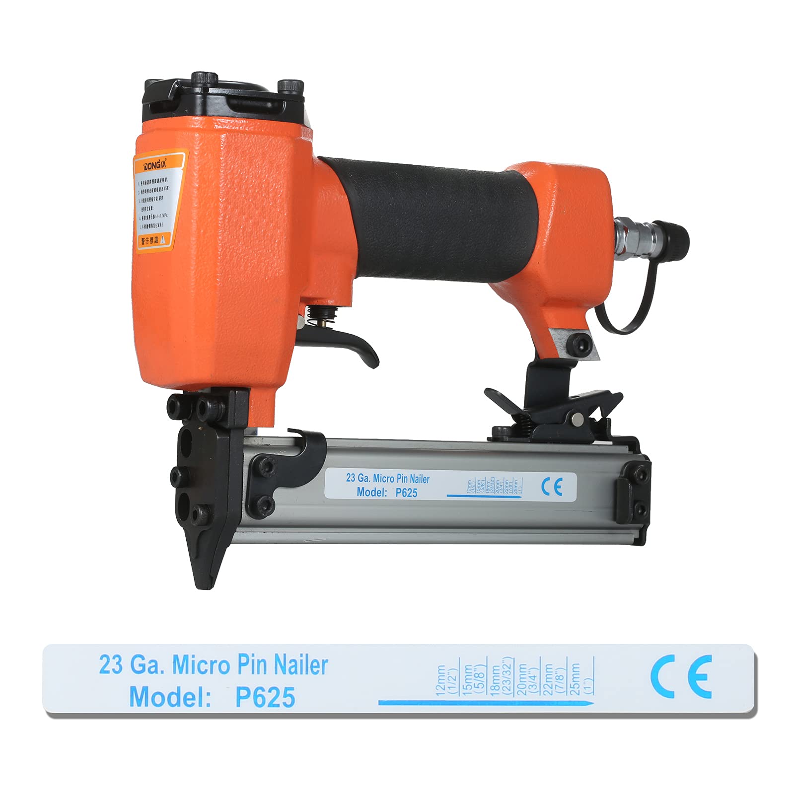 23 Gauge Micro Pin Nailer 1 2 Pollice ad aria Pneumatica Finitura Cucitrice Alimentata Chiodo per la Lavorazione Del Legno Mobili Decorazione Facile Rimuovere Chiodi Bloccati