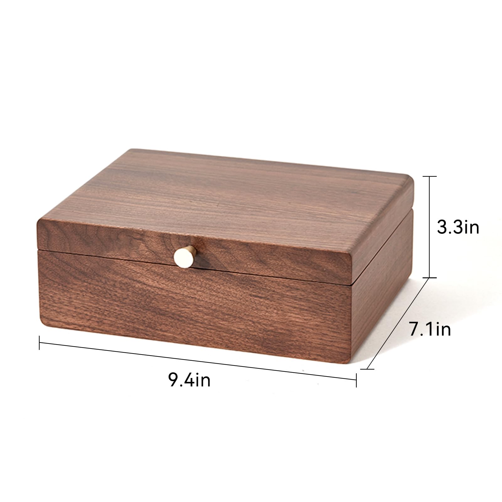 CHOSIN Joyero de madera de nogal negro para mujer, organizador de joyas con bandeja extraíble para relojes, anillos, aretes, collares, pulseras, regalos para el día de la madre