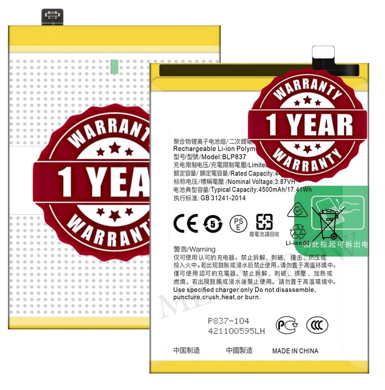 Image of Original BLP837 Battery Compatible for Realme 8 Pro (RMX3081) - (4500mAh) - 1 Year Warranty JK1