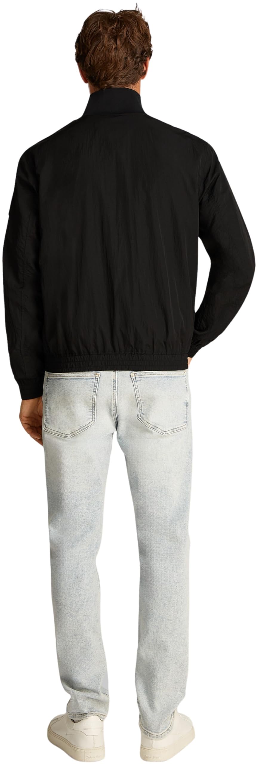 Calvin Klein Uomo Giacca a Vento Unpadded Harrington con Colletto alla Coreana