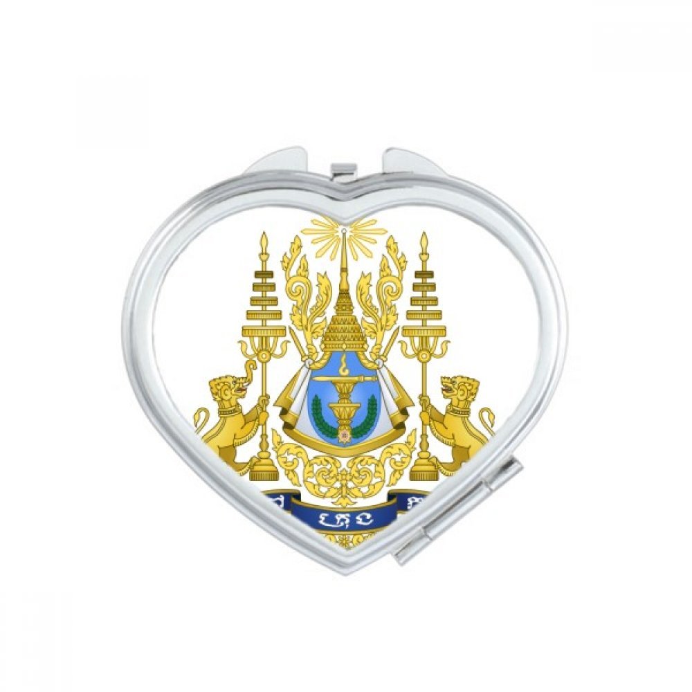 Miroir compact Phnom Penh Cambodge cadeau mignon et fait main en coeur