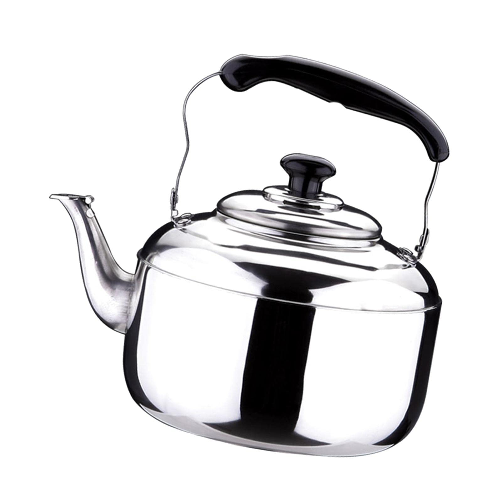 Baoblaze Wasserkessel Edelstahl Outdoor, Flötenkessel 4L / 5L / 6L, Camping Wasserkocher Pfeifkessel, Whistling Tea Kettle, Metall Kessel zum Teebereiter für Herd Picknick Kochgeschirr Küche, 6L