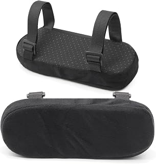 Memory Foam Office Chair Armrest Pads, Ergonomic Elbow Support, Set of 2 | Breathable Material, Forearm Pressure Relief