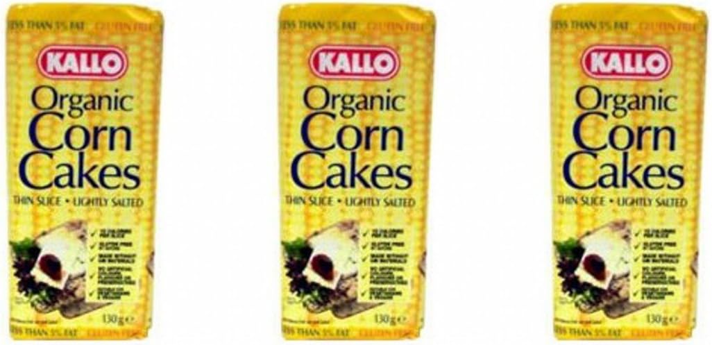 (3 Pack) - Kallo - Organic Corn Cakes | 130g | 3 Pack Bundle