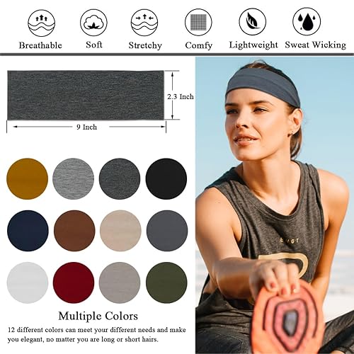 Miniatura 3 de Diademas para mujer, diadema elástica para yoga, bandas para el cabello para mujer, bandas para el cabello de entrenamiento, accesorios para niñas,