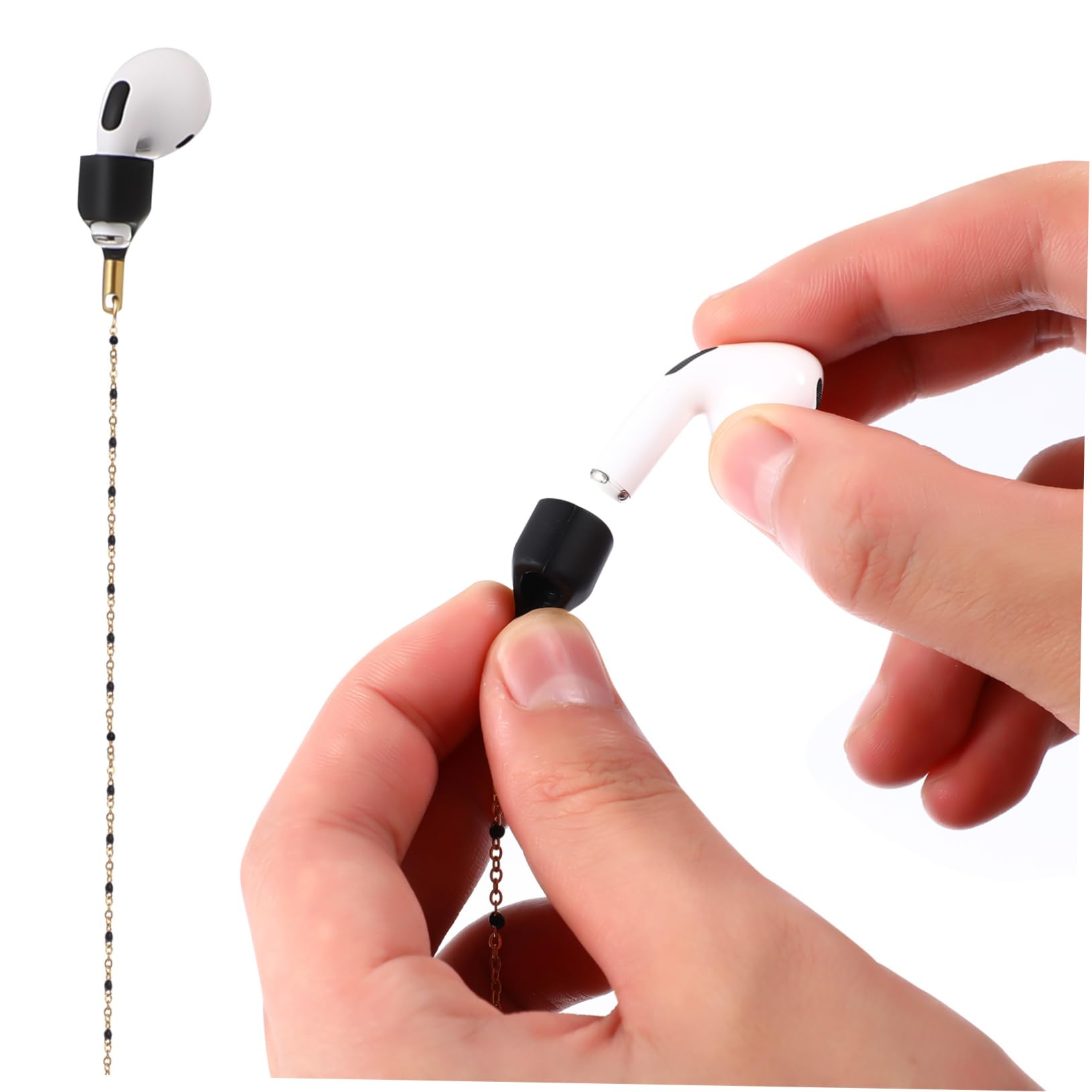 DOITOOL Estuche para Auriculares A Prueba De Golpes con Mosquetón Y Cordón Protector para Collares Perdidos (3 Unidades)
