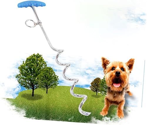 Cadenas para perros pequeños para exteriores, correa de patio y estaca resistente para perro, correa de estaca para perro, correa de pila para