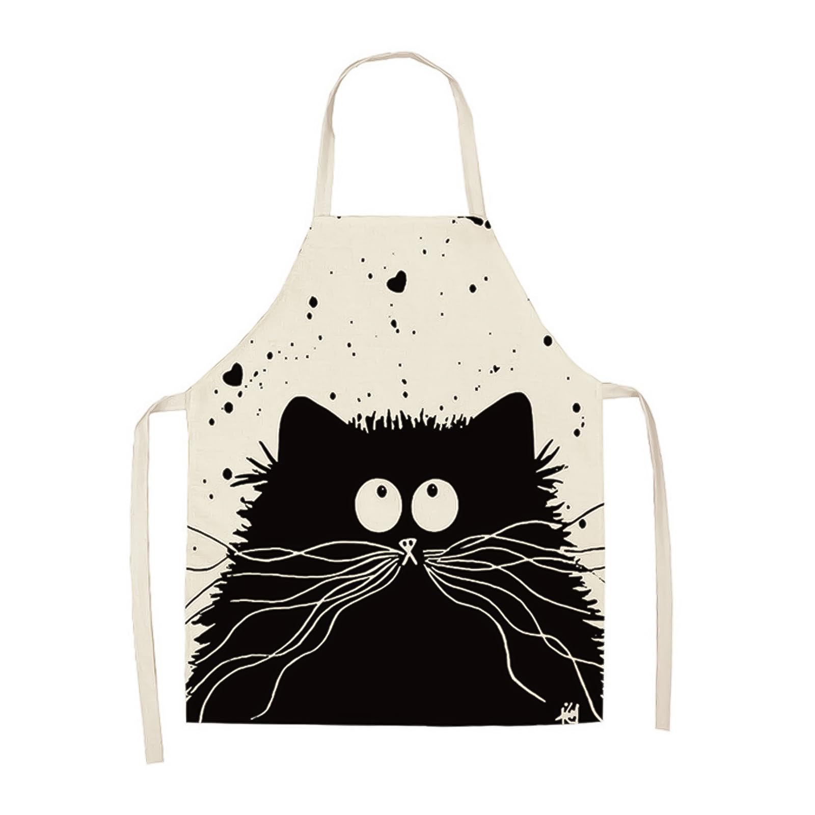Fleymu Delantal de cocina para mujer, delantal de cocina, divertido delantal para hornear, delantal personalizado, delantal para hornear, delantal de mujer, delantal de lino para mujer, hombre, diseño