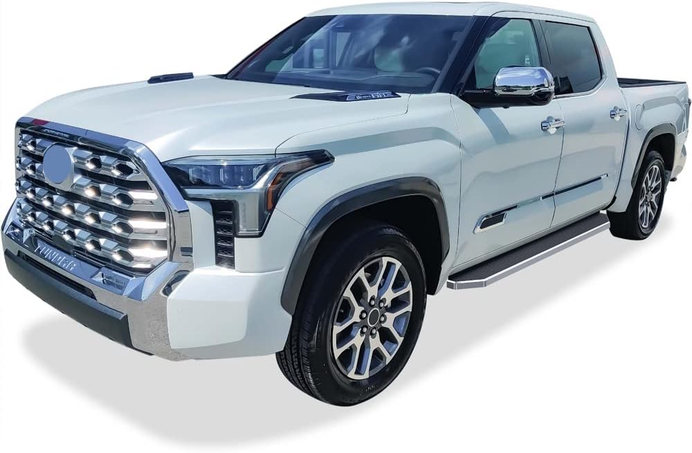 APS 6in 304 Stainless Steel (Polished Flat Style) Running Boards Side Bars Compatible with Toyota Tundra 2022-2026 CrewMax