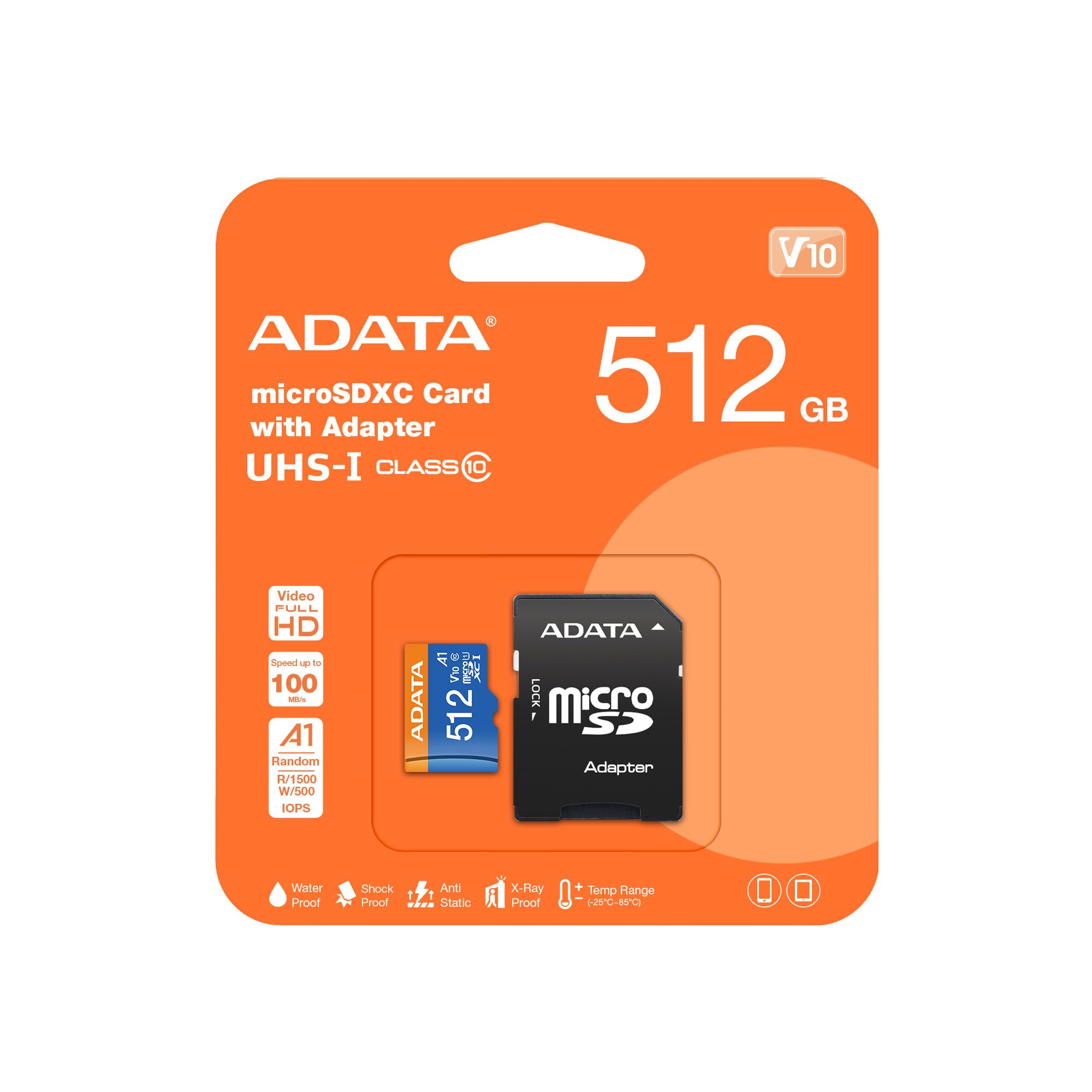 Adata Ausdx512guicl10a1-Ra1 Memoria Flash 512 Gb Microsdxc UhS-I Classe 10 (warehouse LindeN----Premier 512gb Micr)