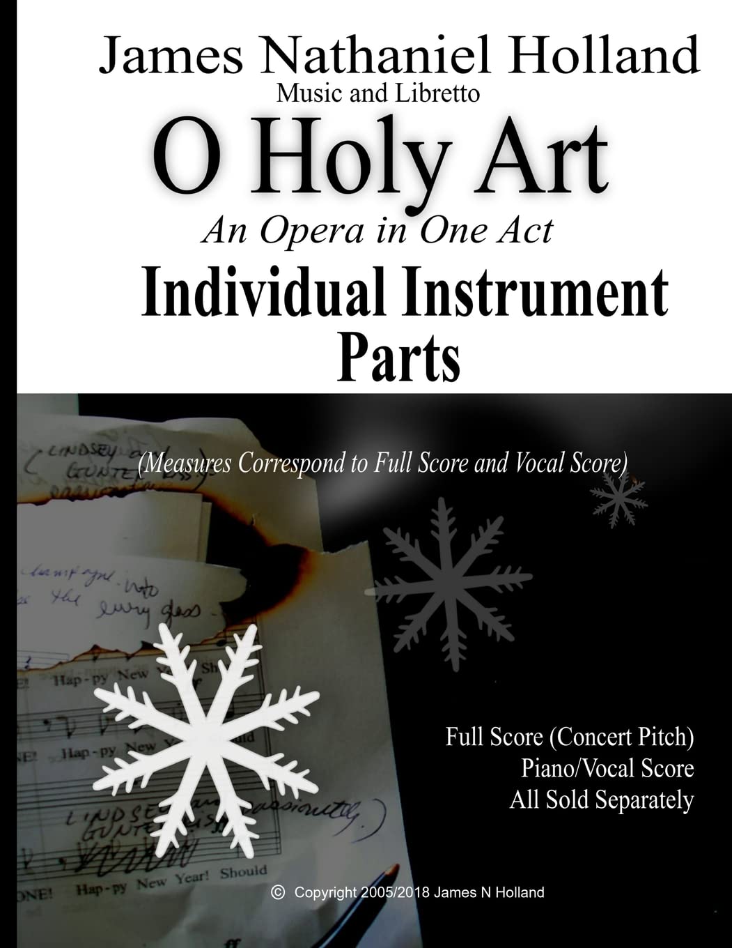 O Holy Art An Opera in One Act: INDIVIDUAL INSTRUMENT PARTS Only: 3