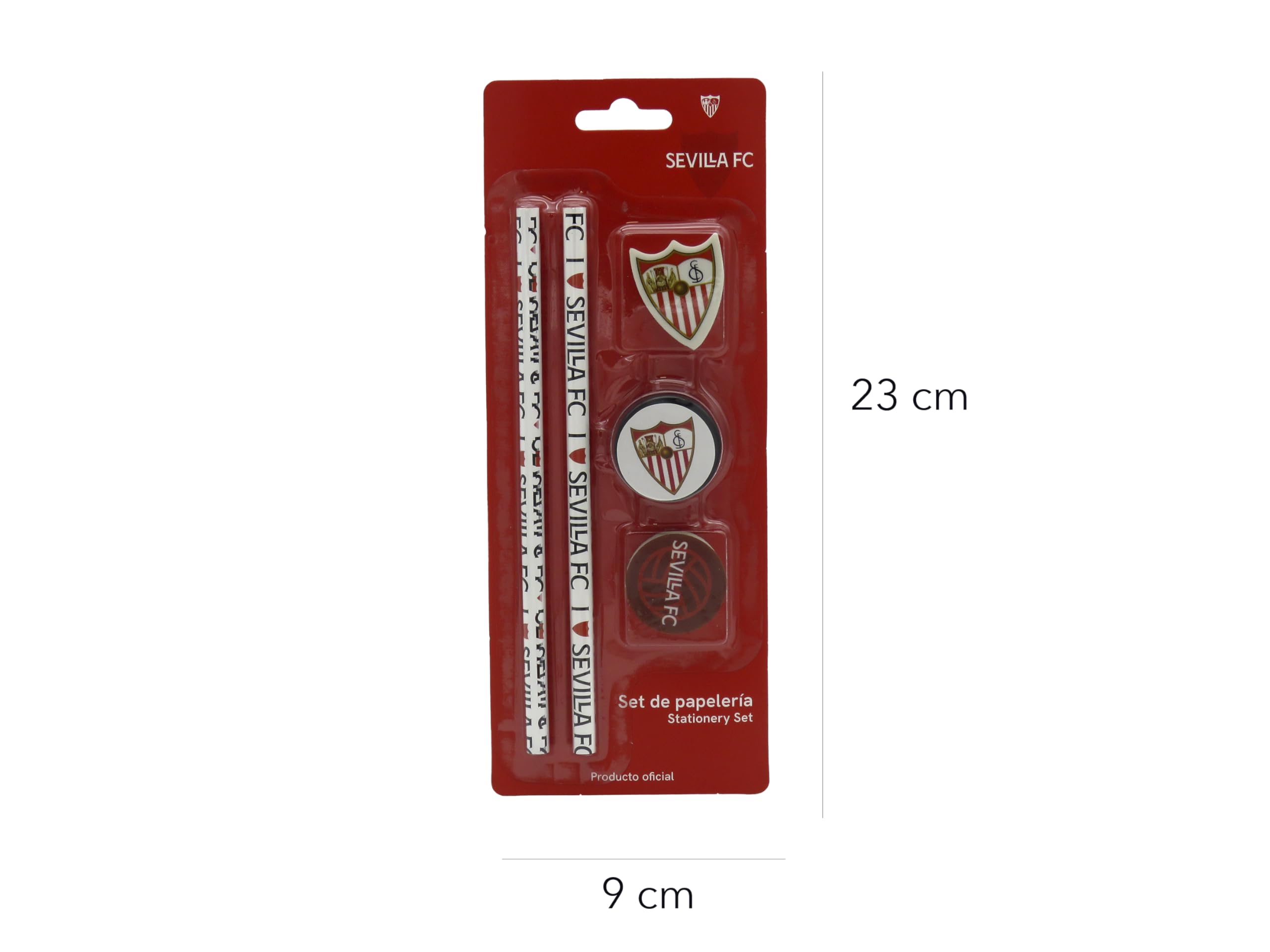 Safta Astuccio Doppio 3D – Sevilla FC Ufficiale – 21x6x8 Cm – Rosso, Per Bambini E Ragazzi