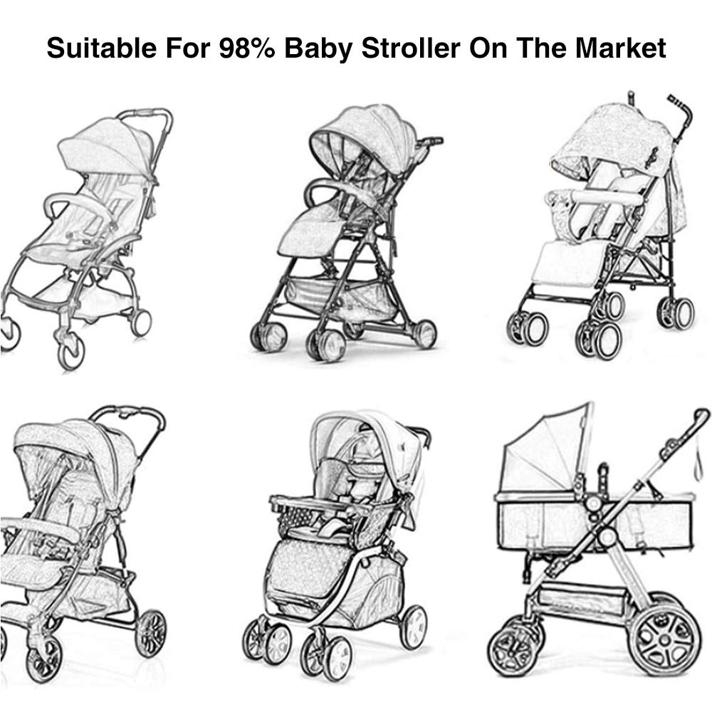 Handwärme Kinderwagen,Handschuhe Kinderwagen Handmuff Kinderwagen Handschuhe mit warme Fleece und Baumwolle Innenseite,Wasserfest atmungsaktiv und windfest, (Schwarz)