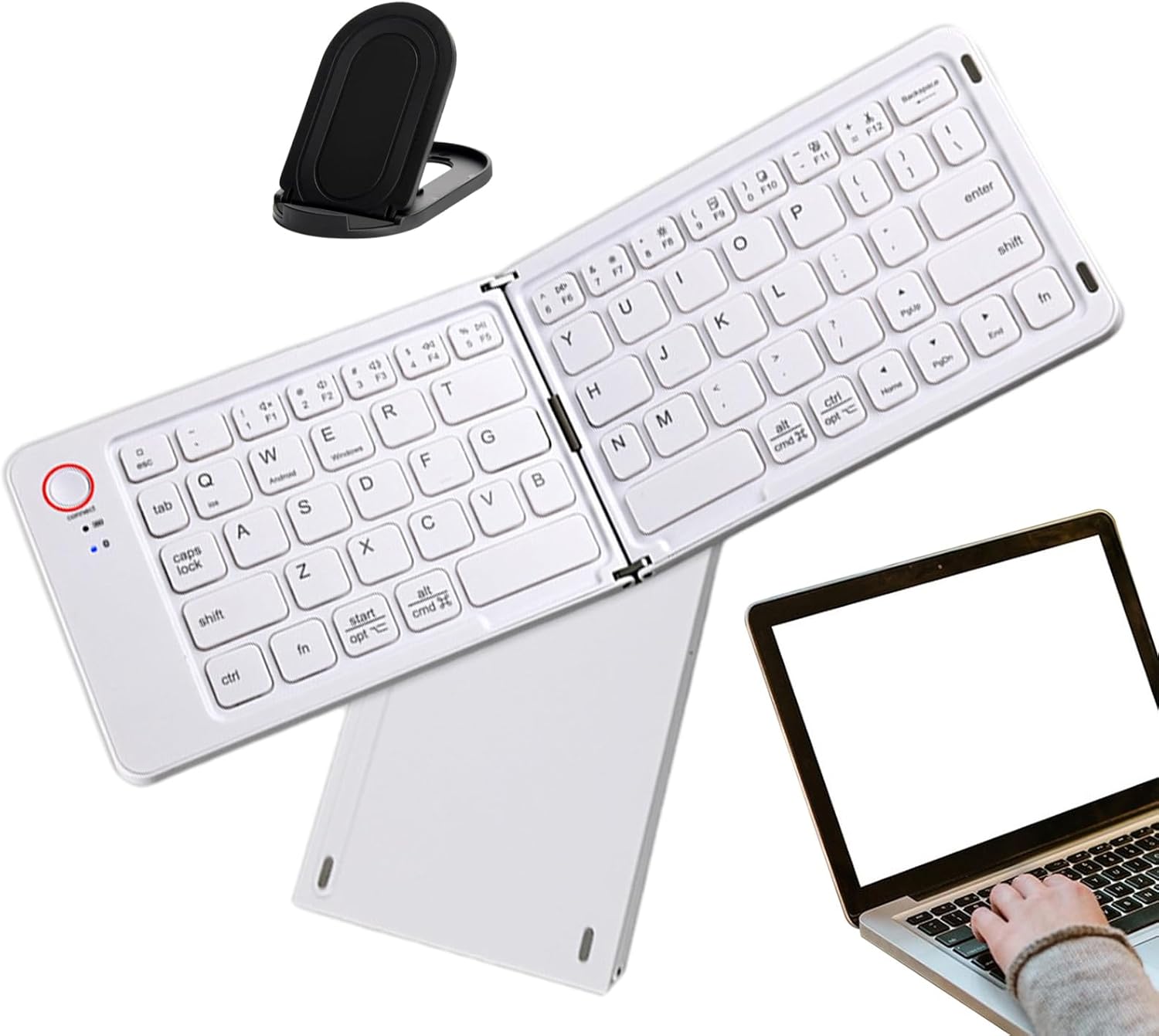 Hudhowks Foldable Keyboard Foldable Travel Keyboard,Portable Ultra