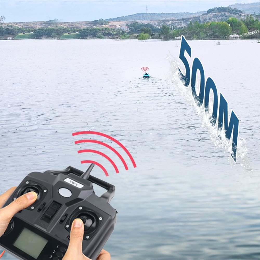 Jemora Télécommande pour Bateau-appât de pêche GPS R18 CTV18 V18 C118, Double Main LCD