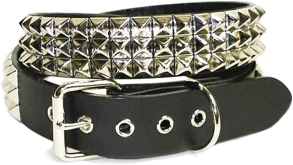 666 スタッデッドギア 3連スモールピラミッドスタッズベルト 666 2連