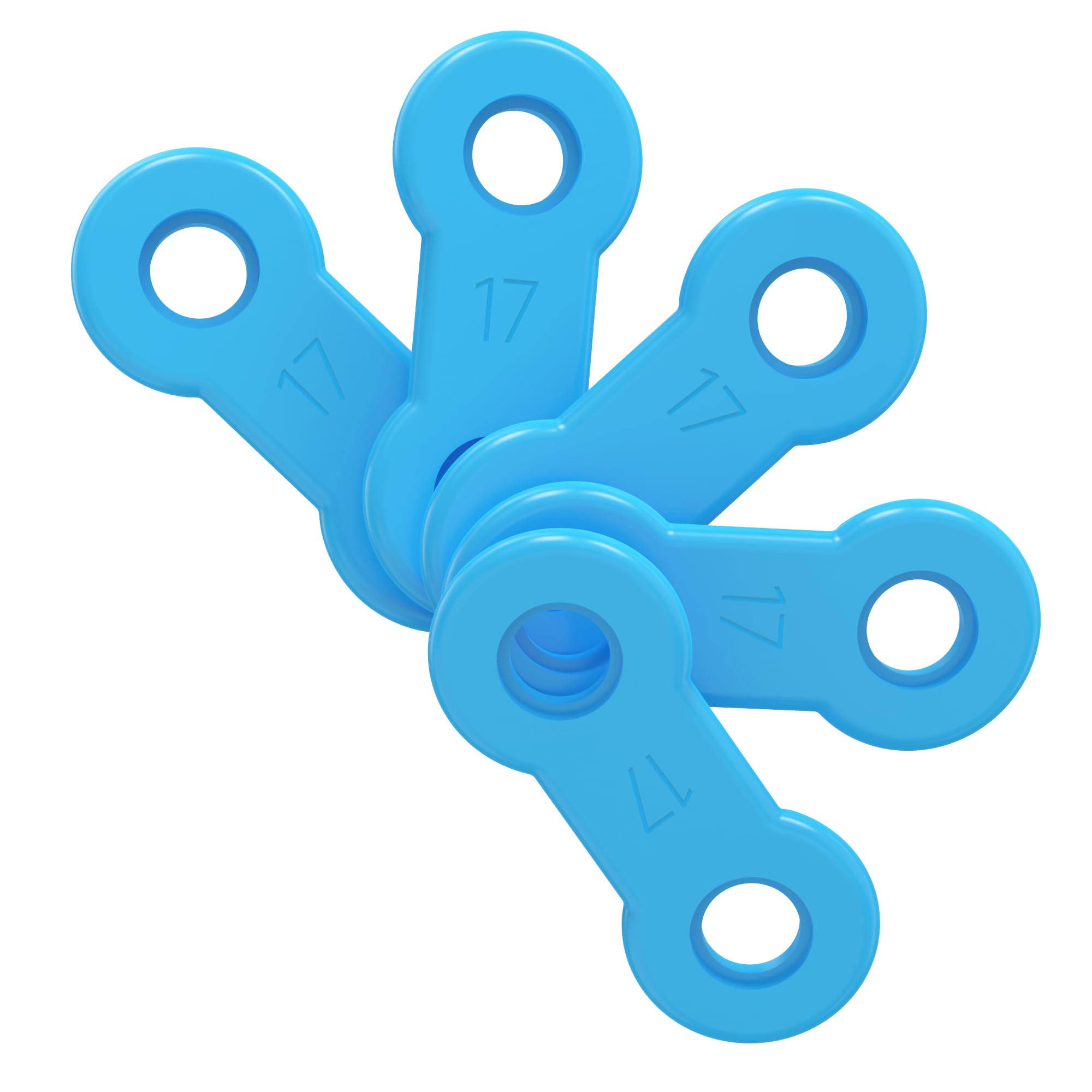 20PCS Replacement Elastic Straps for Meyson EMA Application (Blue, 17 mm)