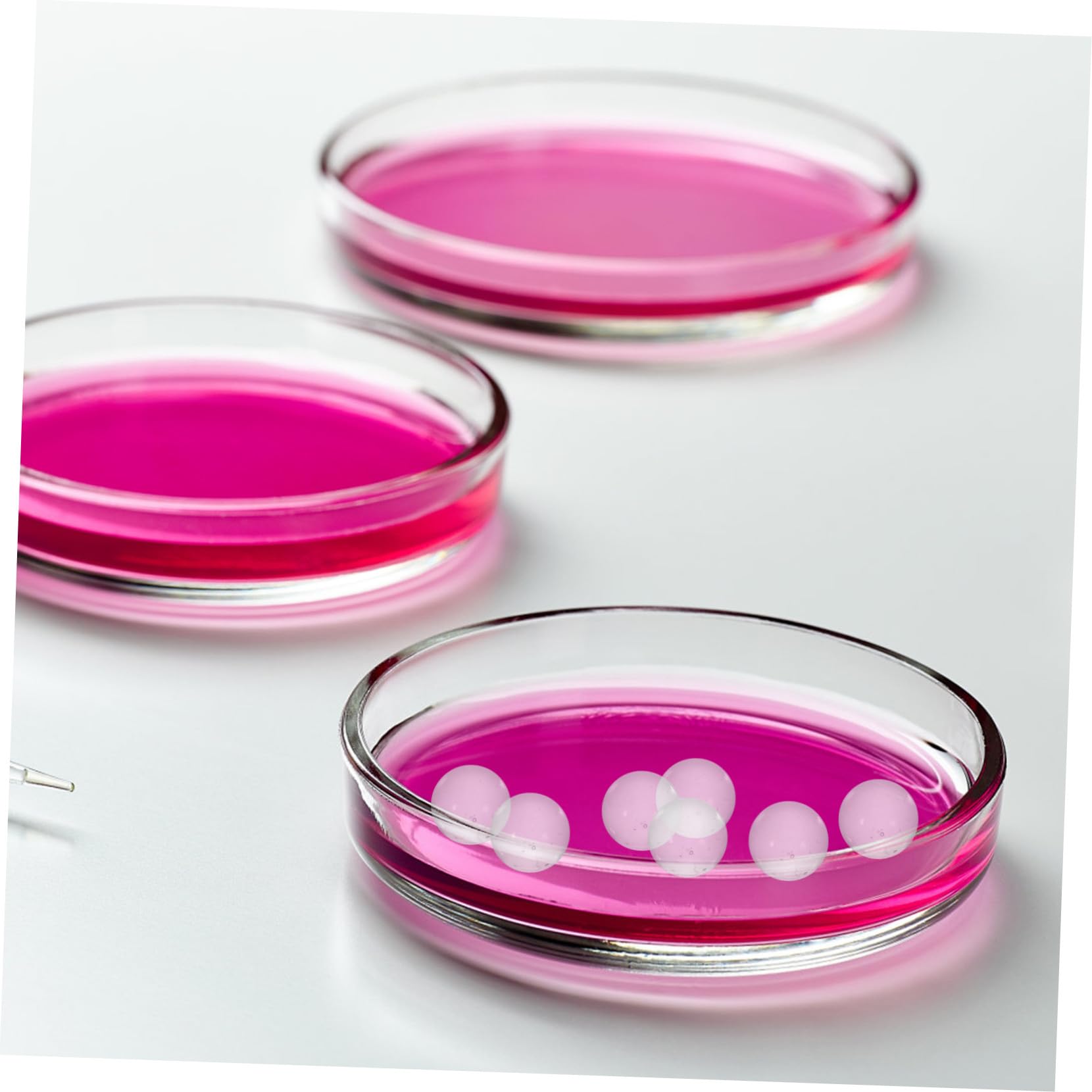 Ciieeo 2000 Piezas de Bolas de Vidrio Sólido Alta Dureza y Superficie Lisa, Esferas Transparentes de 2 Mm para Laboratorio y Experimentos Científicos