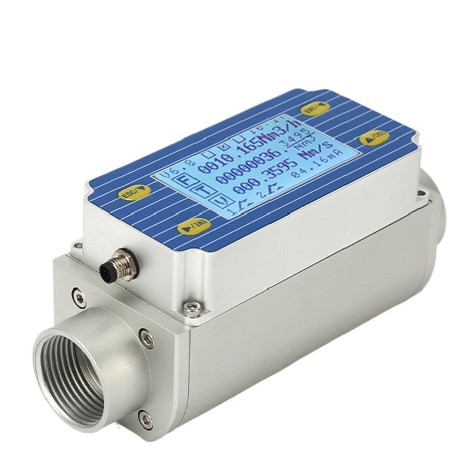 Flussometro, Misuratore di portata massico gas termico compatto con display digitale Sensore in linea DN25-DN4 DC20-30V RS485 4-20mA NPN adatto for(DN32)