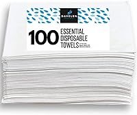 Vista 1 de DAVELEN Essential - Toalla desechable para el cabello para mujer, paquete de 100 unidades de 32 x 16 pulgadas, súper absorbentes, de secado rápido
