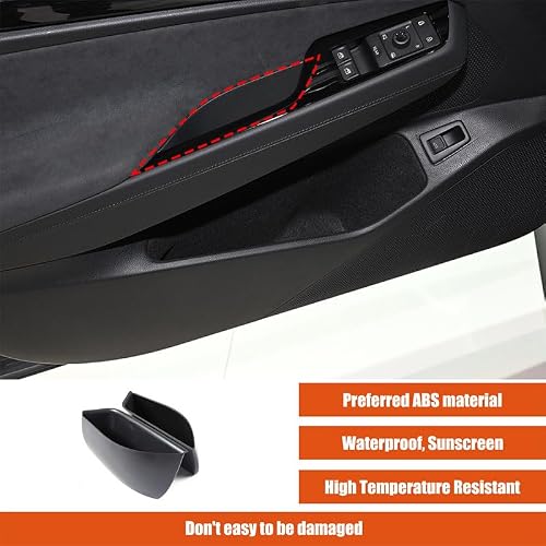 PIUGILH Auto Türgriff Aufbewahrungsbox Geeignet für Volkswagen ID.7 Zubehör,2 Stück Auto Aufbewahrungsbox Organizer,Auto Aufbewahrungsbox für VW Zubehör Autotür Innenrahmen Storage Box (Haustür Box)