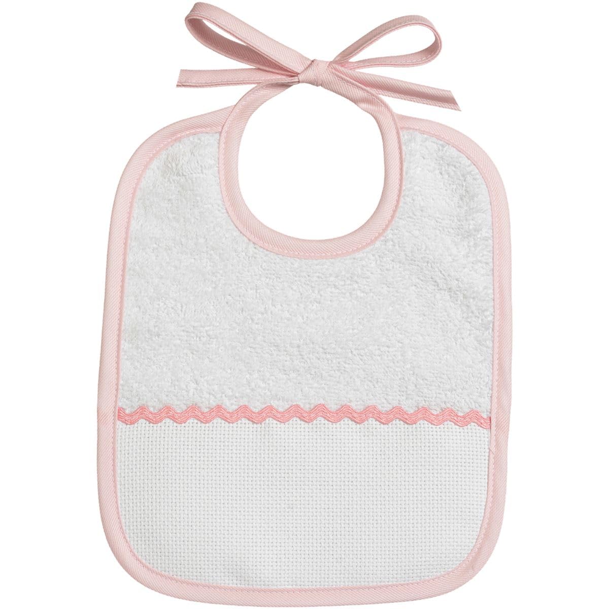 Bavaglini Rettangolari da Ricamare Set 3 Spugna bianca 385 g/m² Tela Aida 55 fori 24x20 cm