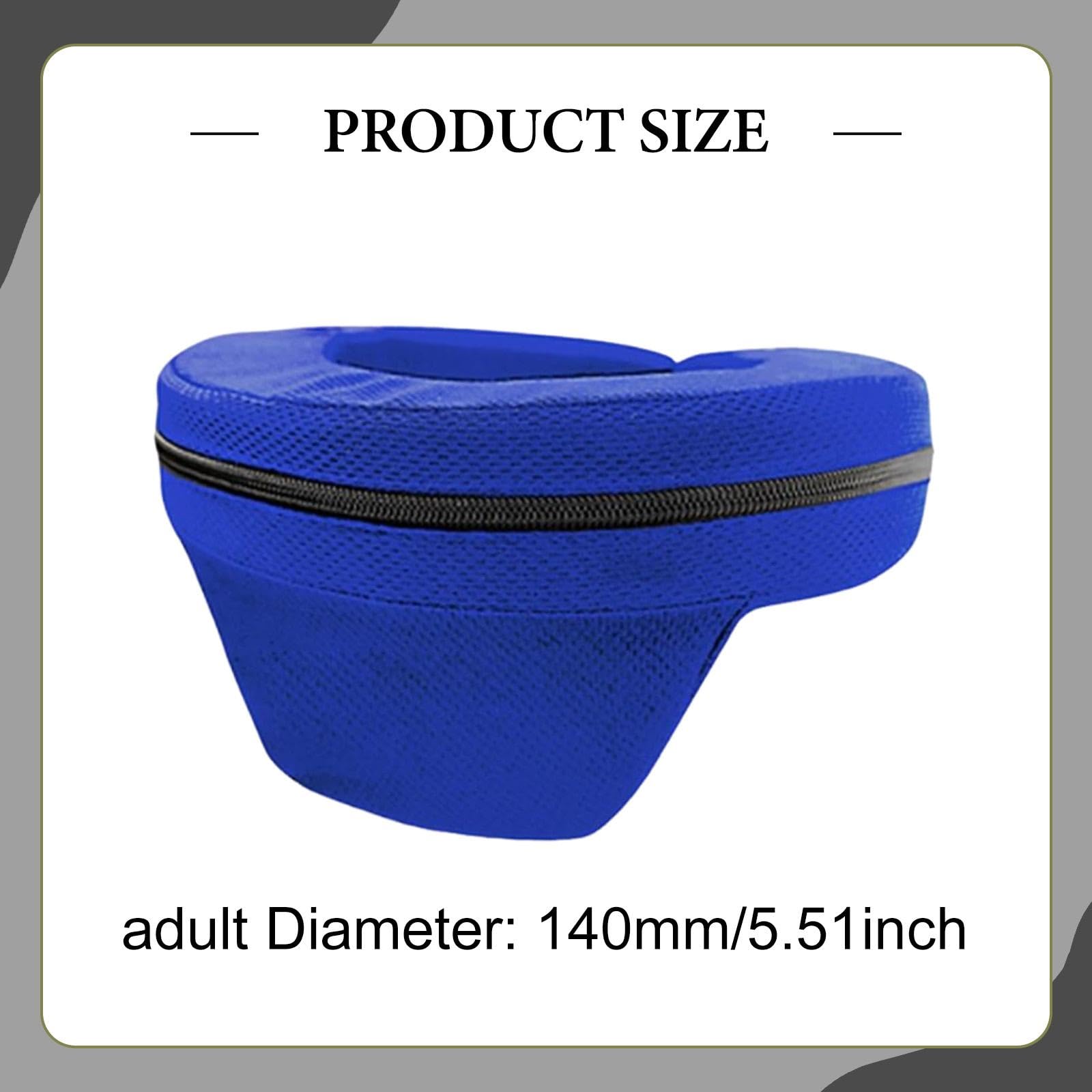 Nackenschutz Nackenstütze, Schutzkragen Genickschutz, Sicherheitskragen Aus Leichtem Material für Gute Belüftung, für Freizeit Kartsport Und Zum Kindert, Ergonomisch, Blauer Erwachsener