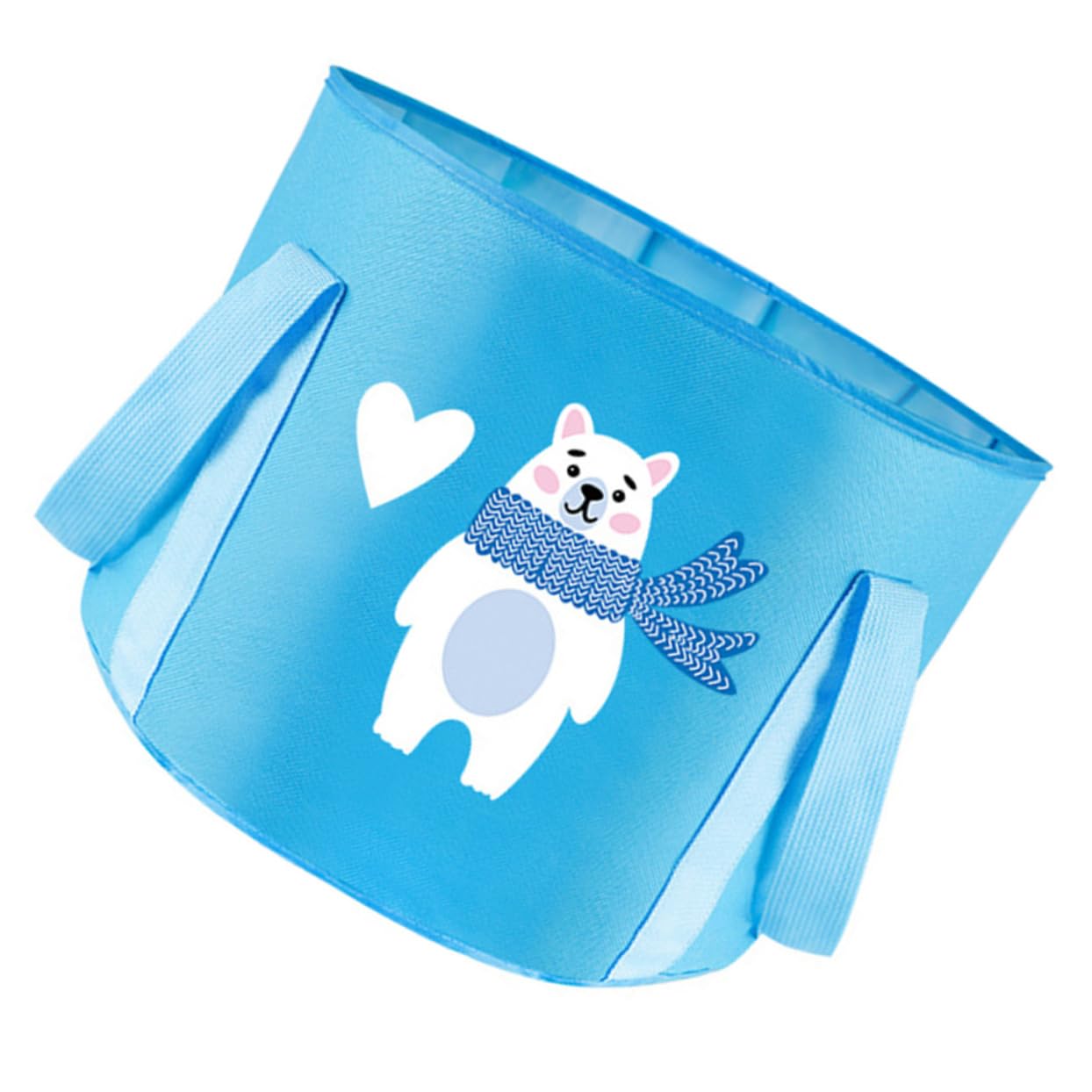Totority Portable Collapsible Foot Soaking Bucket Bear with Storage Bag Water Basin for Camping Outdoor Activities and Home Use