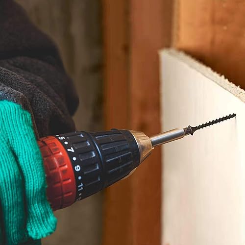 Miniatura 6 de SG TZH - Tornillo de acero inoxidable con revestimiento de fosfato negro, cabeza plana, de autorroscado rápido, para madera, viga y panel de yeso