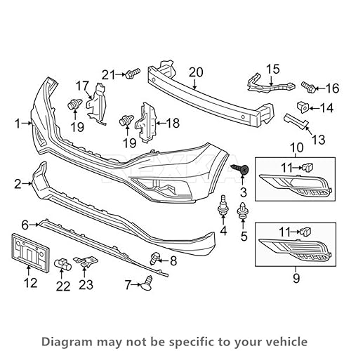 Miniatura 9 de Rexka 10 piezas Cubierta de parachoques Fender Liner Splash Shield Tornillo Retenedor 90103-TA0-000 Compatible con Honda Acura Accord Civic CR-V