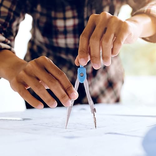 Miniatura 7 de Kit de geometría matemática de 10 piezas con caja de almacenamiento inastillable, suministros para estudiantes, brújula de dibujo incluye