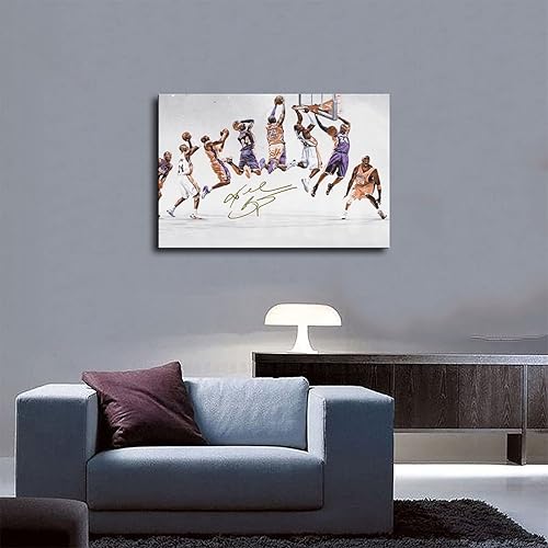 Miniatura 5 de KERAXL Póster de jugador de baloncesto para paredes, papel de mentalidad de mamba, impresiones artísticas, pósteres inspiradores sin marco, 12 x 18