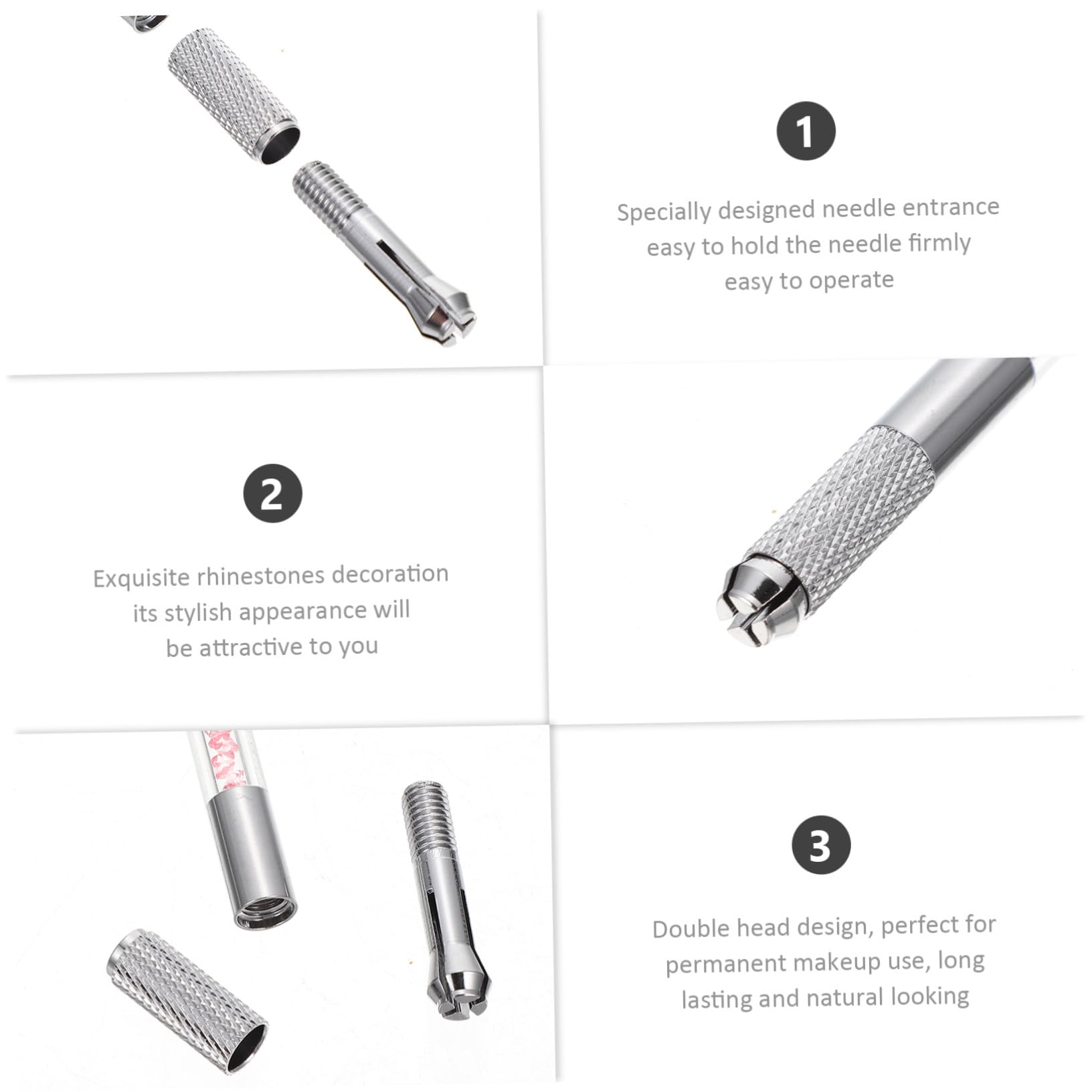 VICASKY 10 pezzi Penne per Tatuaggio Sopracciglia Microblading Doppia Punta Matite Trucco Sopracciglia Resistenti e Facili da Usare per Uso Professionale e Personale