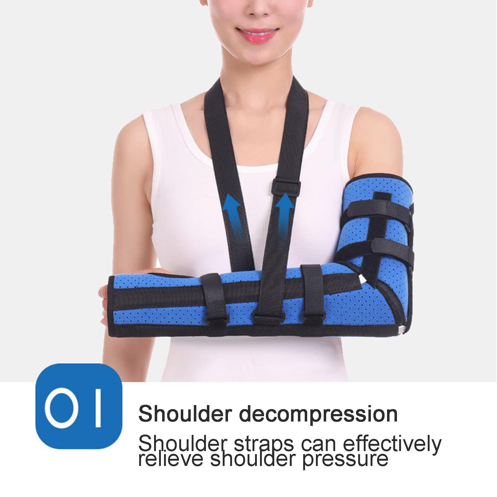 Immobilizzatore per Stecca Gomito per Adulto, Tutore per Articolazione Del Gomito, Tutore per Gomito per Uomo Donna, Tutore per Frattura Gomito Omero, Imbracatura per Avambraccio,L(1.75-1.95cm)