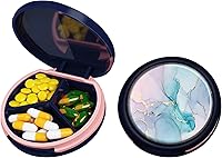 Vista 38 de Serfeymi - Pastillero pequeño con 3 compartimentos, pastillero portátil para bolso o bolsillo, estuche compacto y mini para viajes - Adecuado