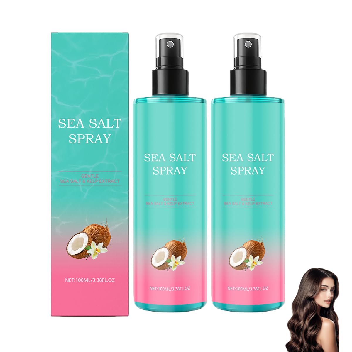 Sea Salt spray For Women And Men Organic Hair Spray With Sea Salt Kelp No-Wash hair Care Smoothly