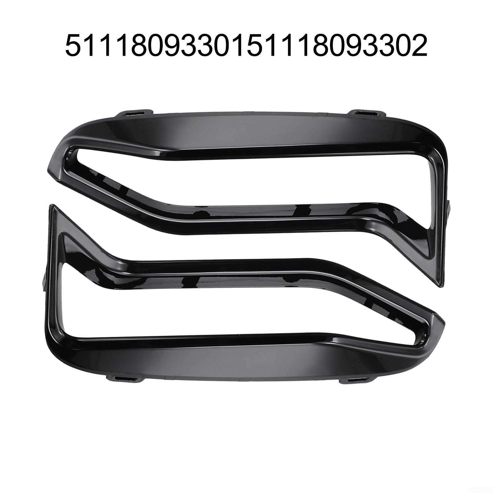Par de molduras de rejilla lateral para parachoques delantero, para BMW Serie 3 G21 M340i (OEM 51118093301), kit de acento de guardabarros exterior negro