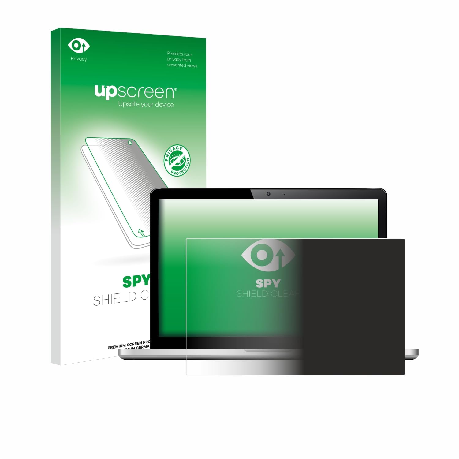 upscreen Pellicola Privacy per Displays 15.6" (39.6 cm) [345x194 mm, 16:9] | Per Notebooks, Anti-Spy Protezione Schermo Made in Germany, Anti-Spia Privacy Screen Protector Chiara