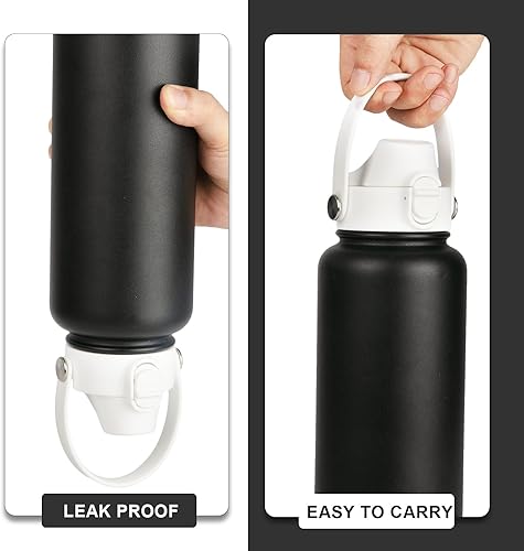 Miniatura 5 de Tapa abatible automática para boca ancha Hydro Flask, gran tapa de boquilla para Simple Modern, Takeya, Iron Flask y otras marcas, tapa de repuesto