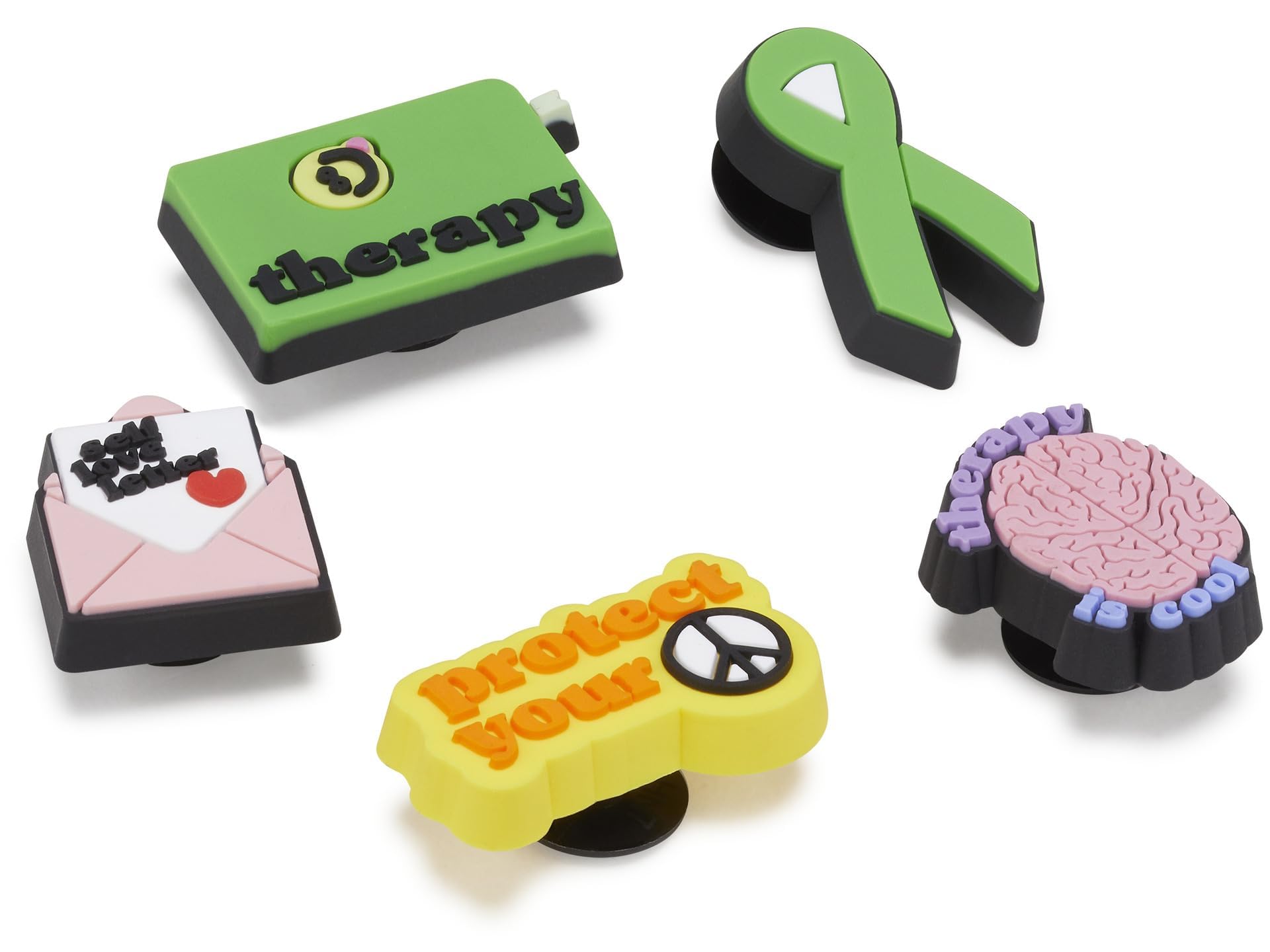 Crocs Jibbitz Charms, zdrowie psychiczne 5 szt