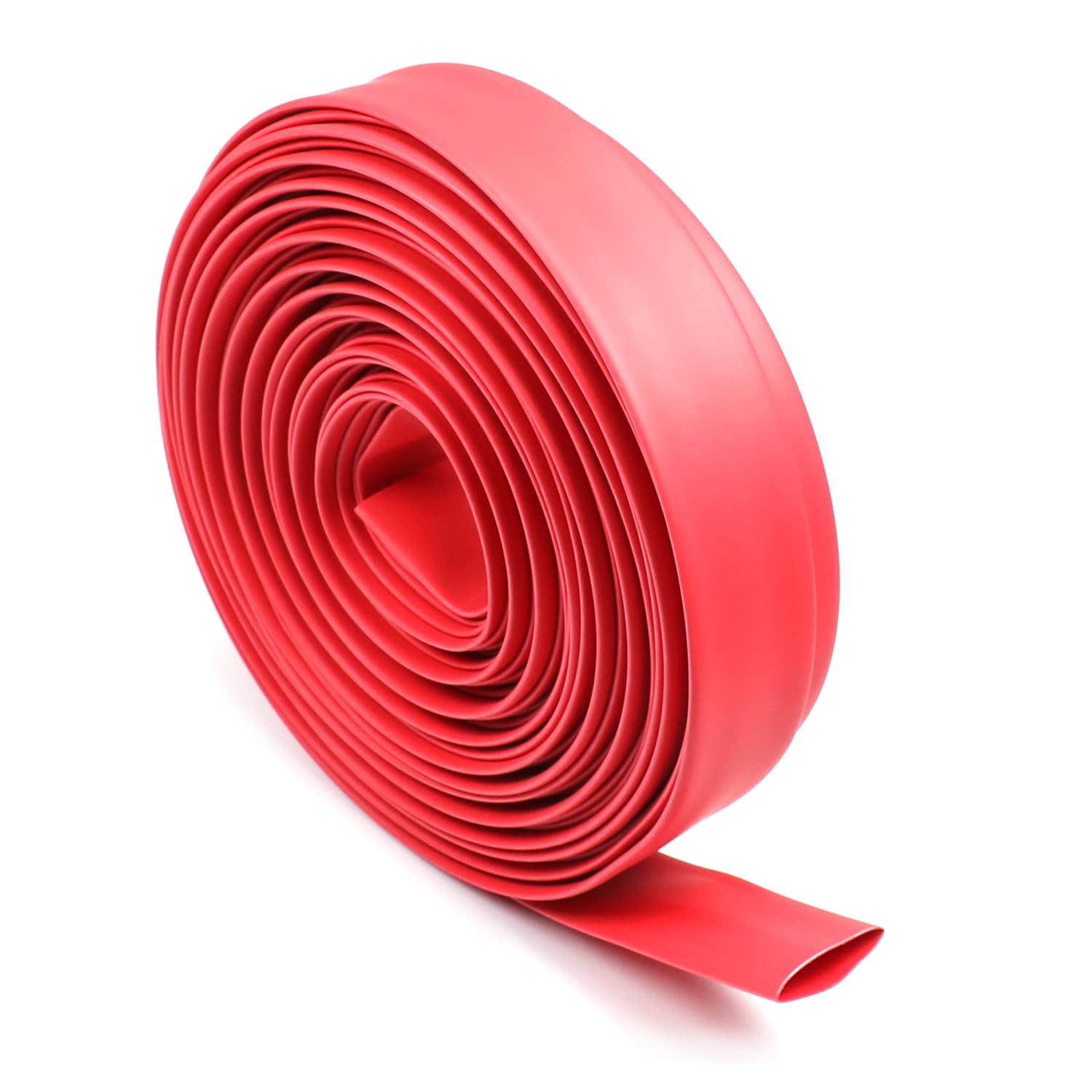1 tube thermorétractable, tube rétractable de 2,5 mm de diamètre intérieur, tube d'isolation électrique, rapport 2:1, protecteur de câble thermorétractable, rouge (longueur : 10 m) [,13 mm]